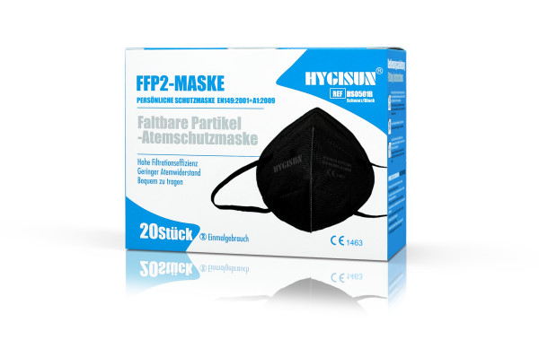 Hygisun FFP2-Maske ohne Ventil schwarz