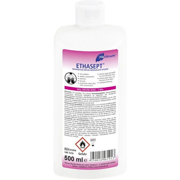 Meditrade Ethasept® Händedesinfektionsmittel - 500 ml Flasche
